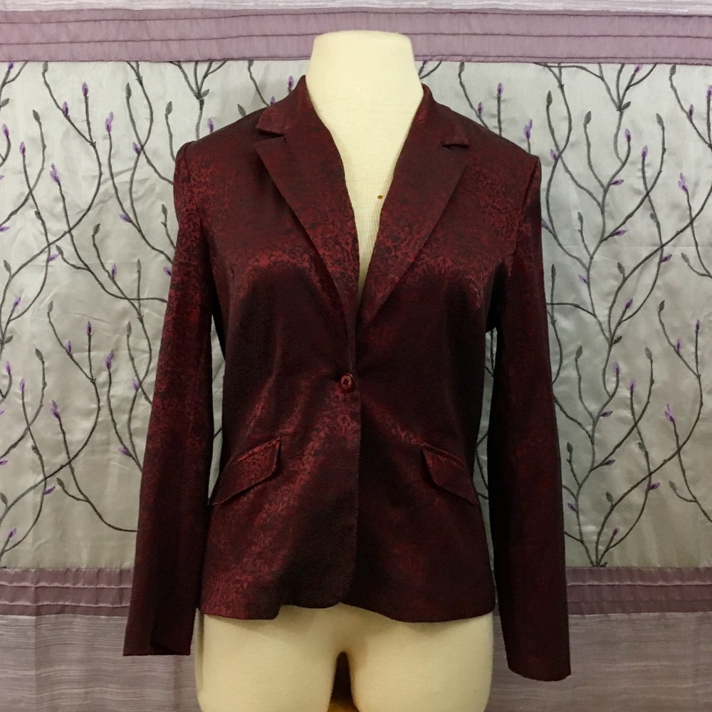 Fashion Bug | Brocade Floral Unlined Blazer - Picture 1 of 8